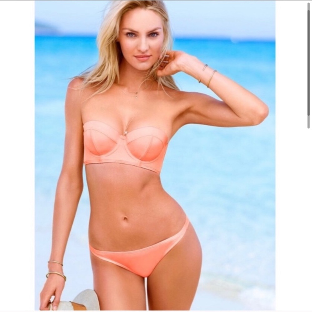 Victoria’s Secret bright peachy pink bikini 34b/xs